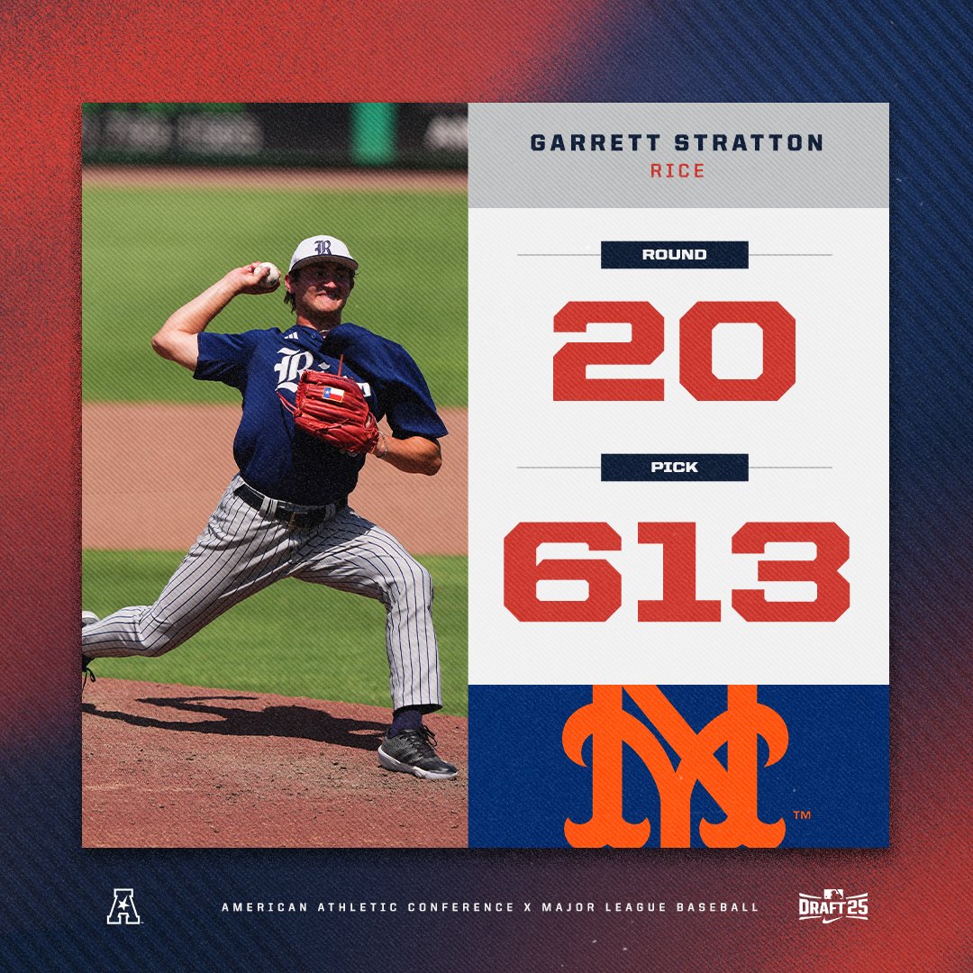 The American (@american_conf) on Twitter photo Garrett Stratton ➡️ New York
Stratton was drafted in the 20th round by the <a href="/Mets/">New York Mets</a> 🦉⚾️
#AmericanWay x #AmericanBSB Garrett Stratton ➡️ New York
Stratton was drafted in the 20th round by the <a href="/Mets/">New York Mets</a> 🦉⚾️
#AmericanWay x #AmericanBSB