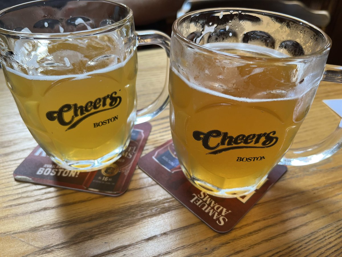 Cheers from the Cheers bar in Boston!