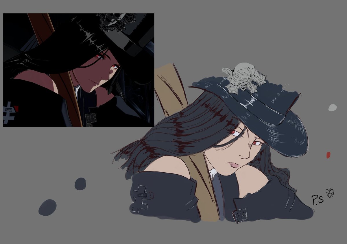 Wanted to draw some more testament  :)
<a href="/WysteriaGrove/">🪻wysteria #TESTACULT🪻</a>  ref material 
#TESTACULT #Testament #GuiltyGear