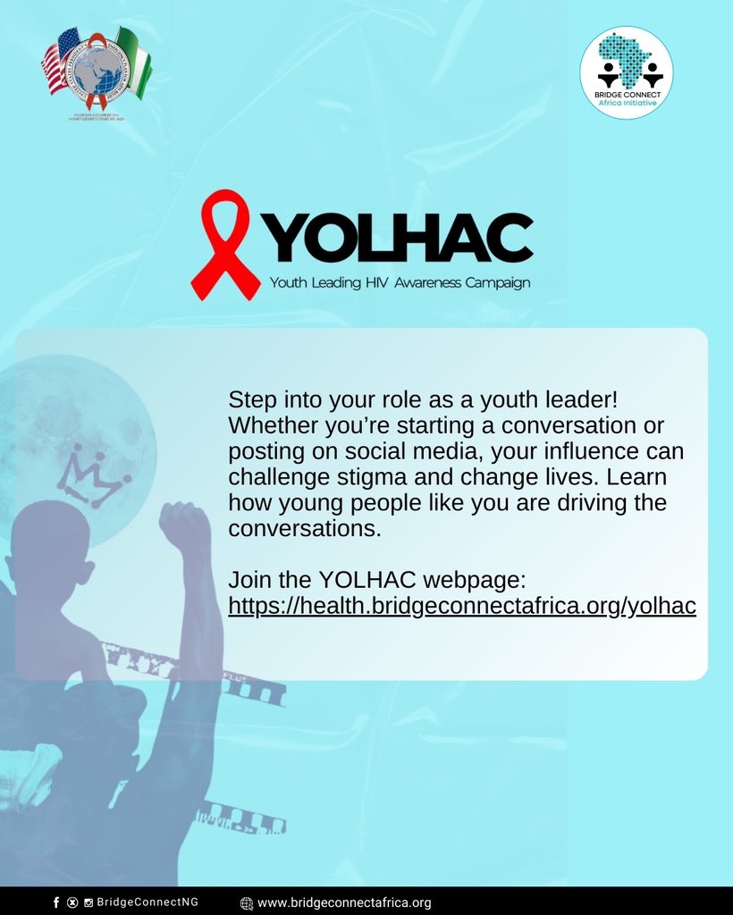 AnneTiiger's tweet photo. Leadership begins with knowledge and courage. As young people,we must empower
ourselves and others to speak up and educate our peers on HIV. Be part of this campaign visit: https://t.co/ZoCRopDveA #YOLHAC
#EndHIVStigma #EndAIDS #USinNigeria #PEPFARNigeria #PEPFARsmallgrants
#BCAI https://t.co/yccAL60cy8