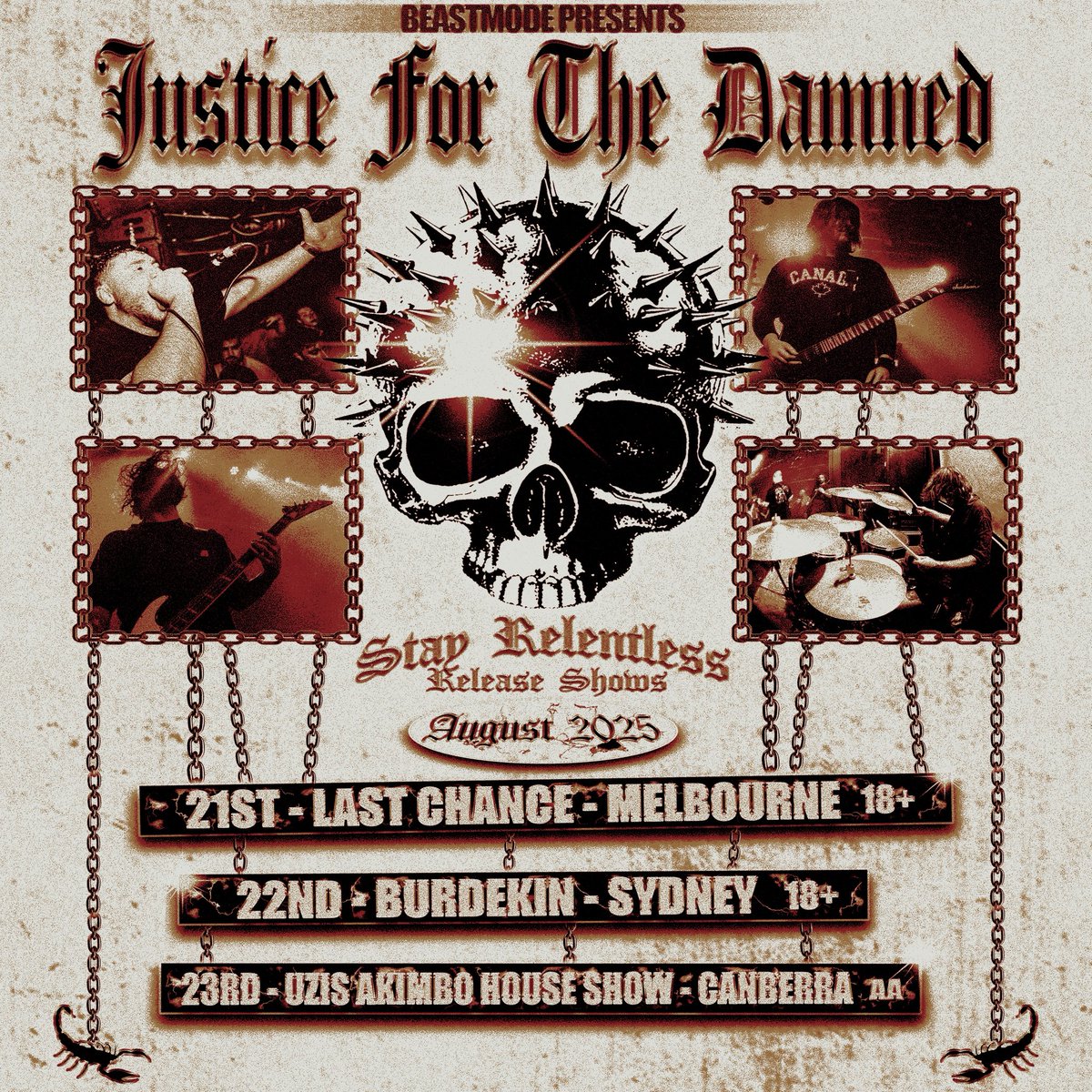 🦂 STAY RELENTLESS RELEASE SHOWS! 🚨 TICKETS ON SALE TOMORROW 9AM AEST 🚨SET UR ALARMS CAUSE THESE SHOWS WILL SELL OUT!! 

MELBOURNE
SYDNEY 
CANBERRA 

THANK YOU BEASTMODE 🙏🙏 🫶

CANBERRA HOUSE SHOW WILL BE 100% FREE!!