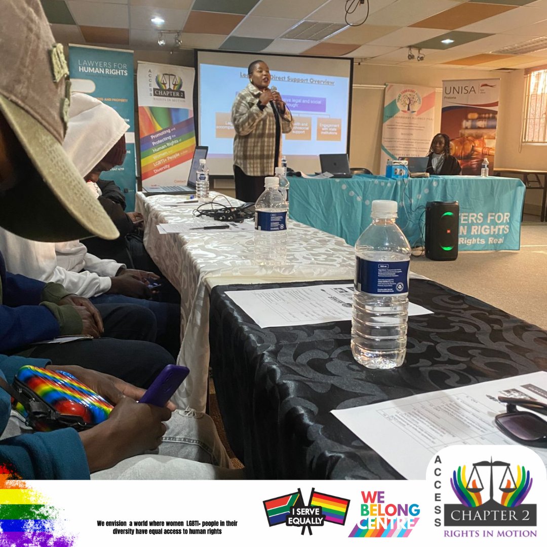 AccessChapter2's tweet image. On 11 July, Access Chapter 2 attended the @LHR_SA workshop on LGBTI asylum and SOGI claims.

Represented by Mable Aphane and Minothando Hlanganyana, we shared insights on our legal support and advocacy for displaced LGBTQIA+ persons.

#AccessChapter2 #SOGIESC #AsylumSupport