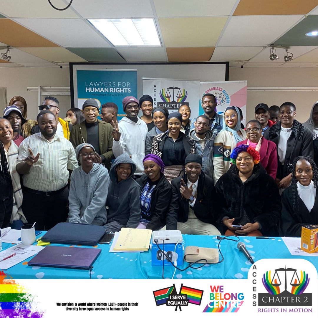 AccessChapter2's tweet image. On 11 July, Access Chapter 2 attended the @LHR_SA workshop on LGBTI asylum and SOGI claims.

Represented by Mable Aphane and Minothando Hlanganyana, we shared insights on our legal support and advocacy for displaced LGBTQIA+ persons.

#AccessChapter2 #SOGIESC #AsylumSupport