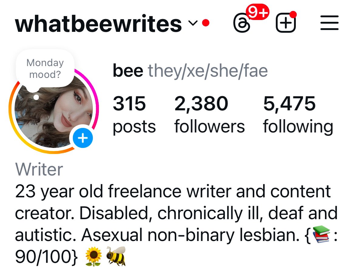 chvnfrds's tweet image. if anyone wants to support a queer disabled writer and content creator this disability pride month, it would mean the world to me if you could follow my instagram: whatbeewrites. i post all sorts of book and disability related content there most days! 📚🦋instagram.com/whatbeewrites/