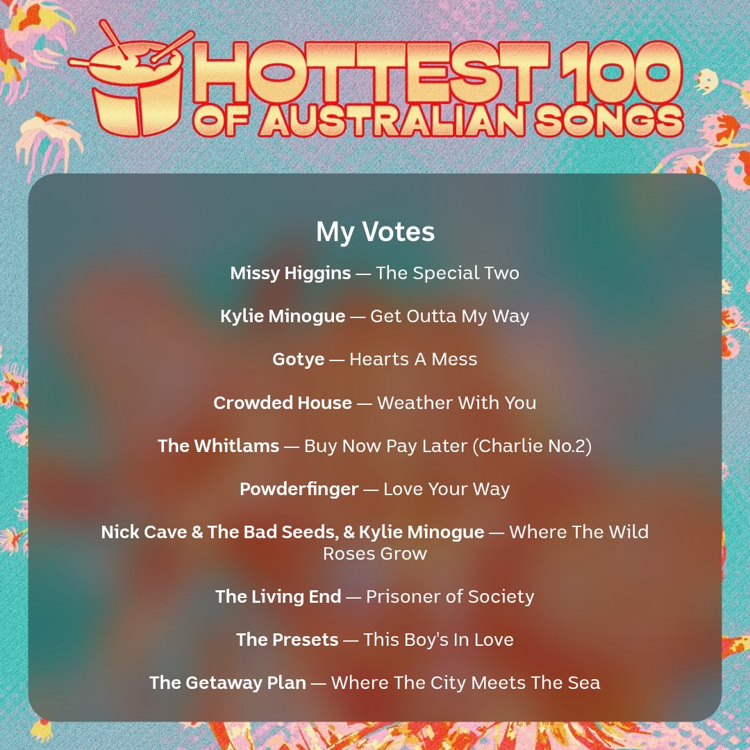 mitchfel's tweet image. They&apos;re calling him The Man With The Greatest Taste In The World #Hottest100