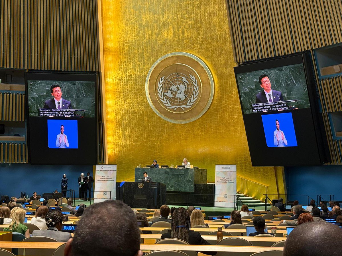 Nepal Mission to the UN (@nepalunny) on Twitter photo ECOSOC Vice-President Amb. <a href="/LokThapa2071/">Lok B Thapa</a> chaired Opening Segment of the HLPF 2025. In his statement, he emphasized urgent need to think & act beyond conventional approaches in light of persistent & emerging challenges & the limited progress on SDGs with only five years until 2030 ECOSOC Vice-President Amb. <a href="/LokThapa2071/">Lok B Thapa</a> chaired Opening Segment of the HLPF 2025. In his statement, he emphasized urgent need to think & act beyond conventional approaches in light of persistent & emerging challenges & the limited progress on SDGs with only five years until 2030