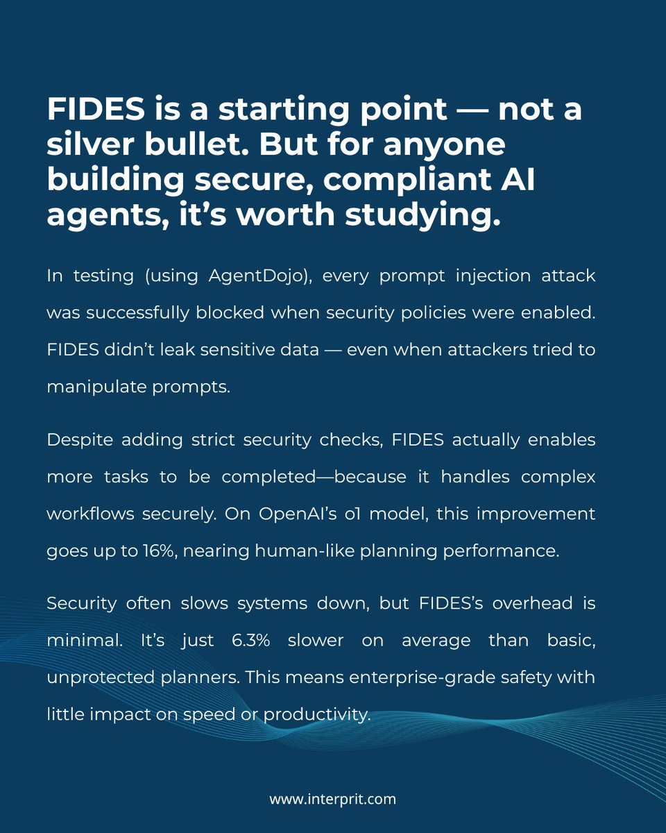 interprit_com's tweet image. @Microsoft recently published an academic paper introducing FIDES, a conceptual approach for securing AI agents with deterministic information-flow control.

📌 Explore the paper: lnkd.in/gjH_hX9g

#AIEngineering #AgentSecurity #ResponsibleAI #TechLeadership