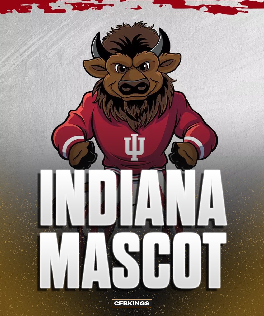 Indiana is bringing back their Bison mascot “Hoosier” this season 🔥🦬 

They originally adopted the Bison as their mascot back in 1965, but stopped using it during the 1970s.

The Bison’s return is due to the “Bring Back the Bison Act” passed by the Indiana University Student