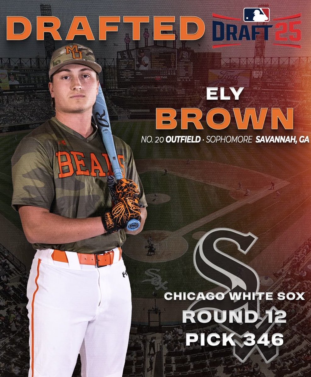 KevinBurrellMLB's tweet image. Congratulations to my 2025,12th round pick, CF Ely Brown out of Mercer University. #Chisox
