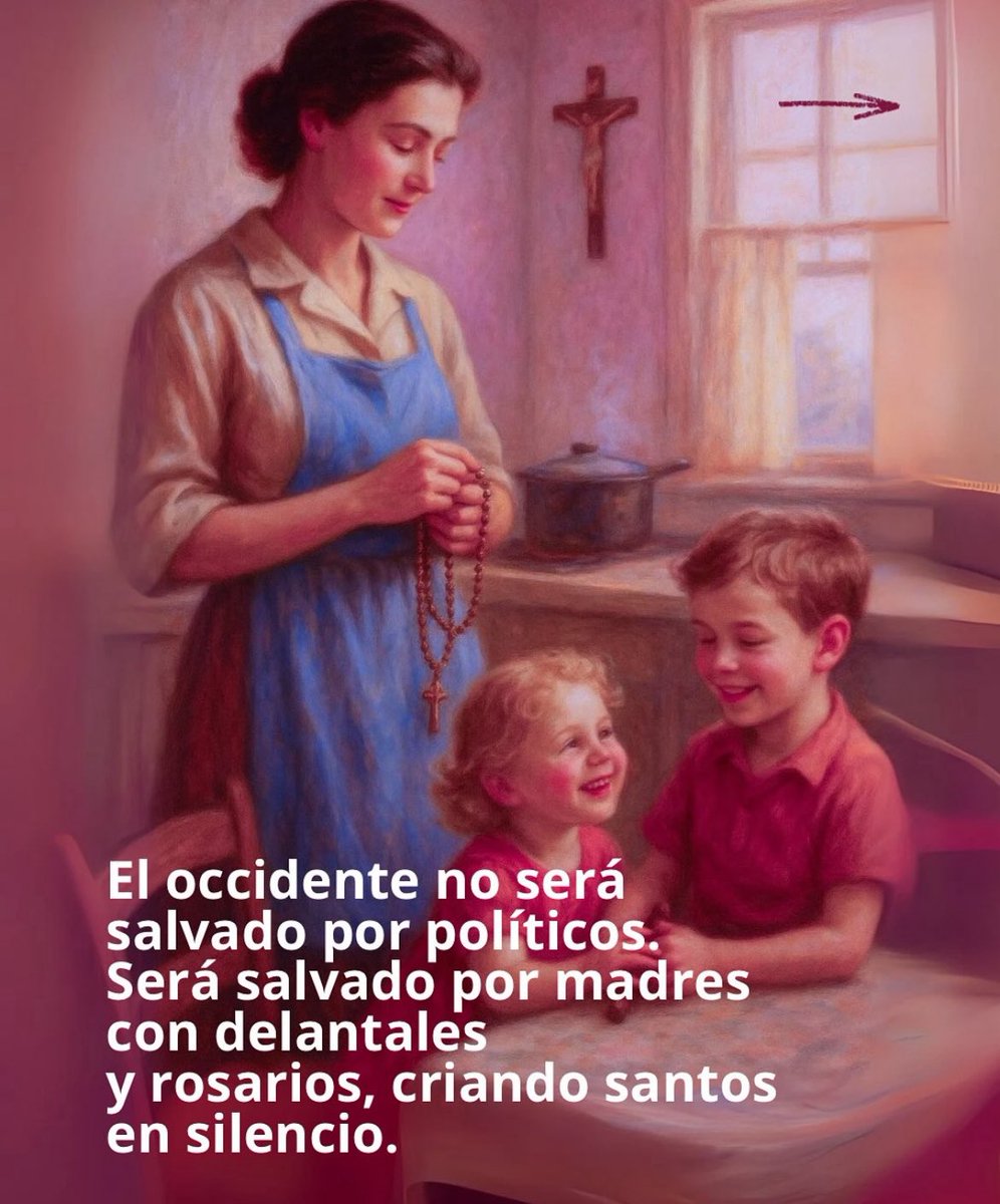 Imposible cambiar el mundo si no volvemos a la normalidad, donde la mujer era la reina de la casa y la única capaz de transmitir los valores a nuestros niños.
Y hoy con el “home-office” esto es aún más posible que hace 10 años.
¡Que vivan las madres católicas!