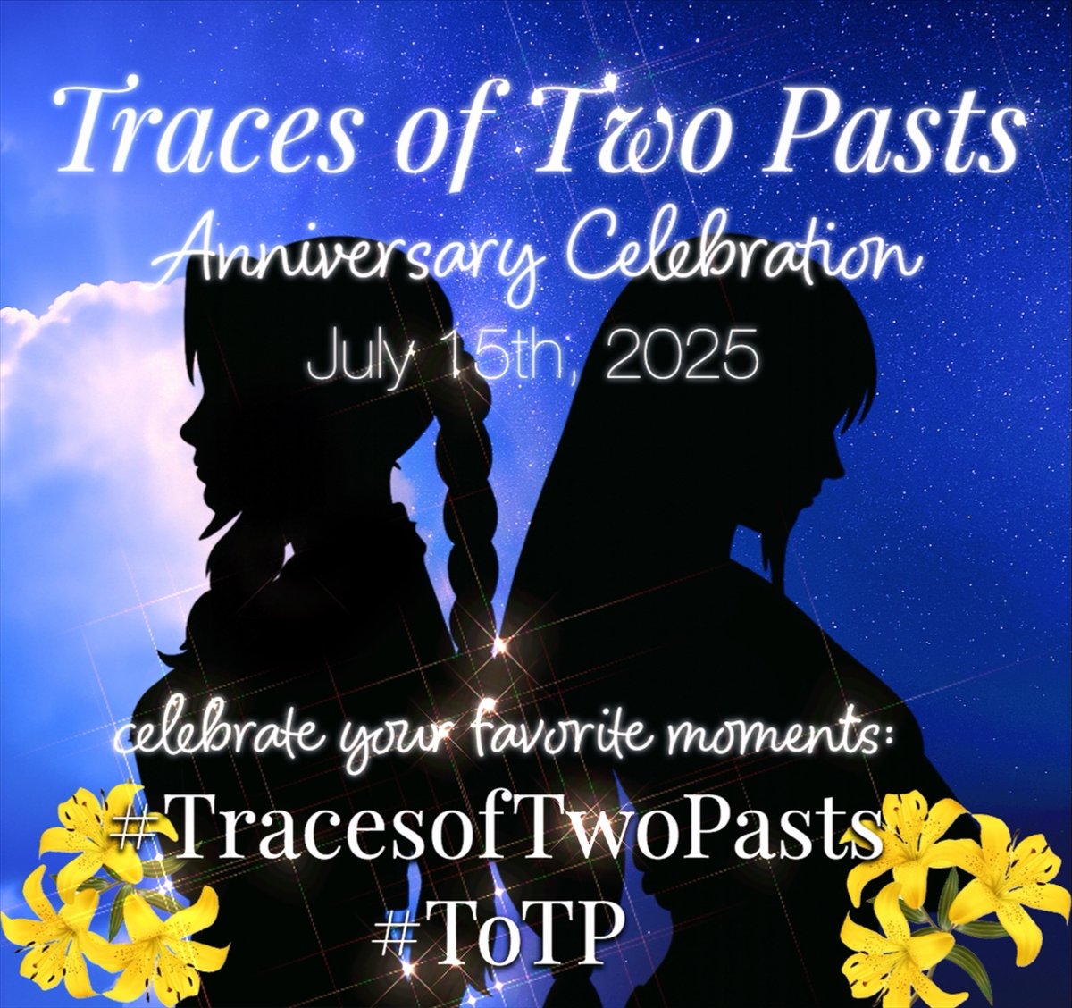 clotidotcom's tweet photo. ๐โจ Traces of Two Pasts Anniversary Event! โจ๐
July 15 marks the release of Nojimaโs novel about Tifa & Aerith!
๐ Join us by sharing:
-Your favorite quotes or moments
-Art, edits, & more
-And of courseโฆ your favorite CloTi scenes ๐
๐ท๏ธUse the Tags #ToTP #TracesofTwoPasts