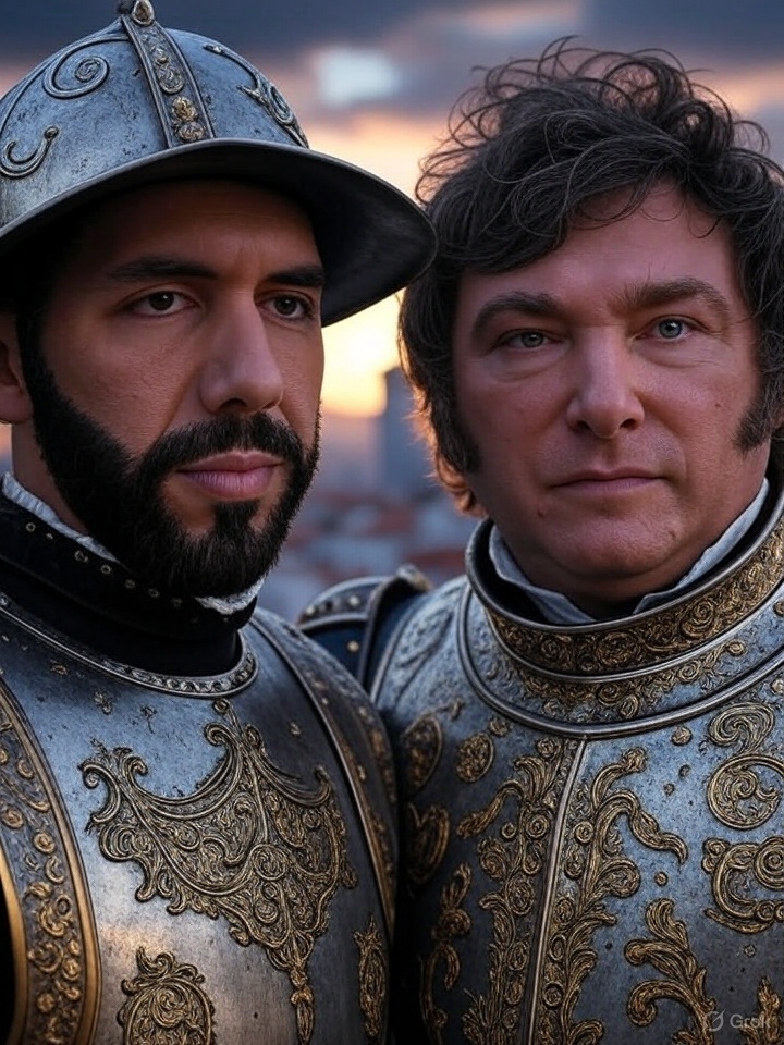 .
❌Bukele e Milei: Os Conquistadores do Novo Mundo ?

- Nayib Bukele, presidente de El Salvador, 
- e Javier Milei, presidente da Argentina, 

... emergem como figuras centrais de uma nova onda política na América Latina. Sao comparados a uma espécie de conquistadores modernos