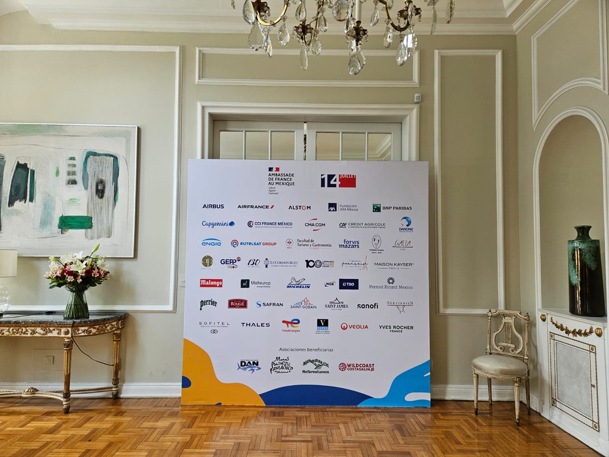 Agradecemos a las empresas fr por patrocinar la Fiesta Nacional y apoyar las actividades de ongs y asociaciones mexicanas 
#14Juillet