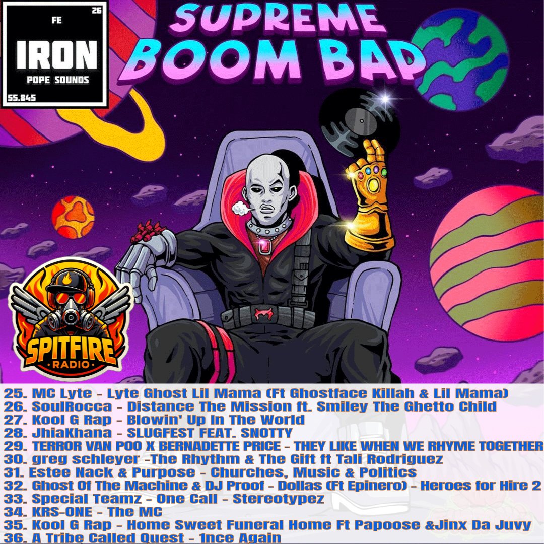 SpitFireRadio_'s tweet image. Tonight at 6PM Central
Listen at 👉🏾 myksfr.com or spitdireradio.com
🚨🚨Don't miss it tonight... Jive Supreme Boom Bap mix show with @djjivesupreme at 6:00 p.m. Central Time, broadcasting straight from Worcester, Massachusetts!