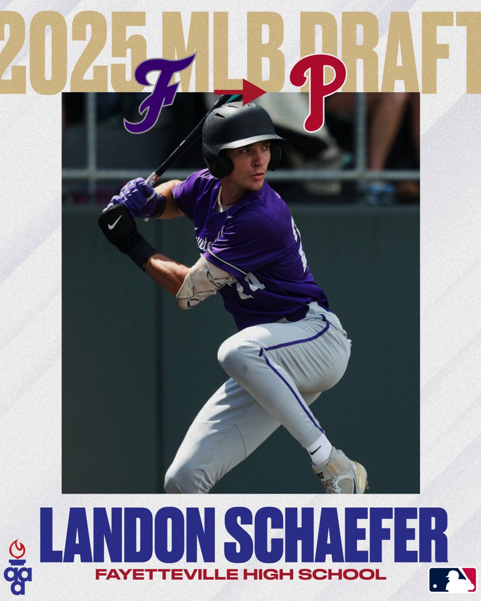 ArkActAssn's tweet image. Congratulations to former Fayetteville Bulldog Landon Schaefer as he was selected by the @Phillies in the @MLBDraft!
