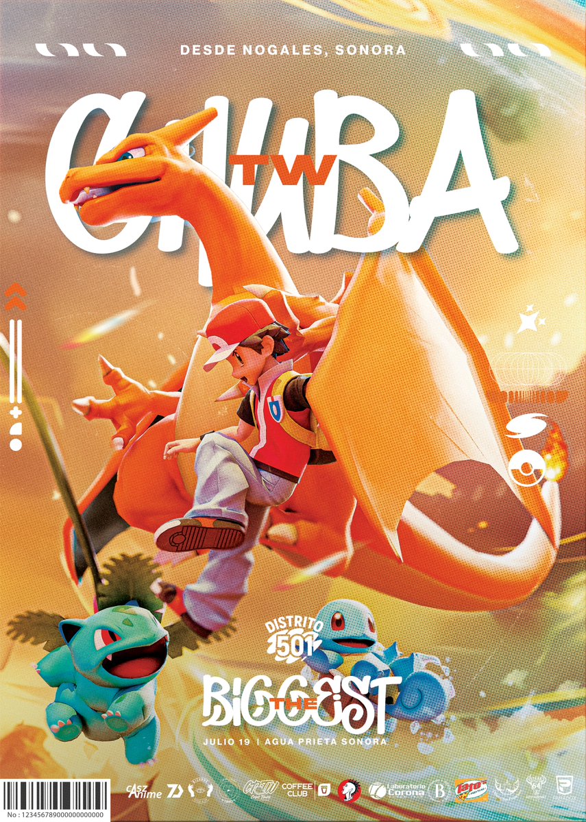 ApsonSmash's tweet image. 🧢 ¡El Entrenador Pokémon llega a THE BIGGEST!
Desde Nogales: Chuba entra al estadio Pokémon con sus increíbles Pokémon
🔥 ¿Podrá Chuba convertirse en el campeón maestro de Agua Prieta?
🔽 5 días para el torneo más grande de Agua Prieta
start.gg/THEBIGGEST