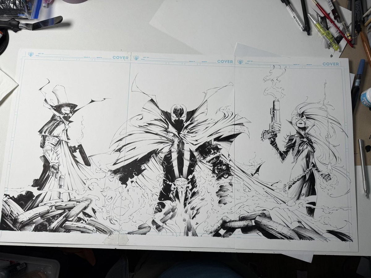 jonathanglapion's tweet image. OA! Gunslinger - King Spawn - The Scorched.
Heading to @Comic_Con