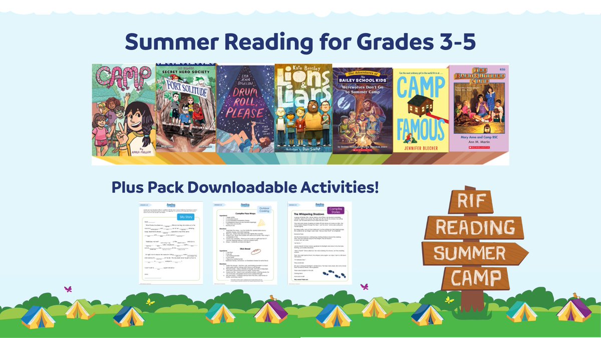 RIFWEB's tweet image. It is the heart of summer, a perfect time to get your children reading!💛😎 Help them find a great book by using our curated, age-appropriate summer collection.📙 Plus use our easily downloaded backpack of activities to offer reading fun with one click. 🎒 RIF.org/Summer