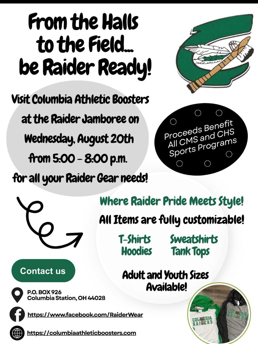 Columbia Athletic Boosters (@raider_boosters) on Twitter photo 