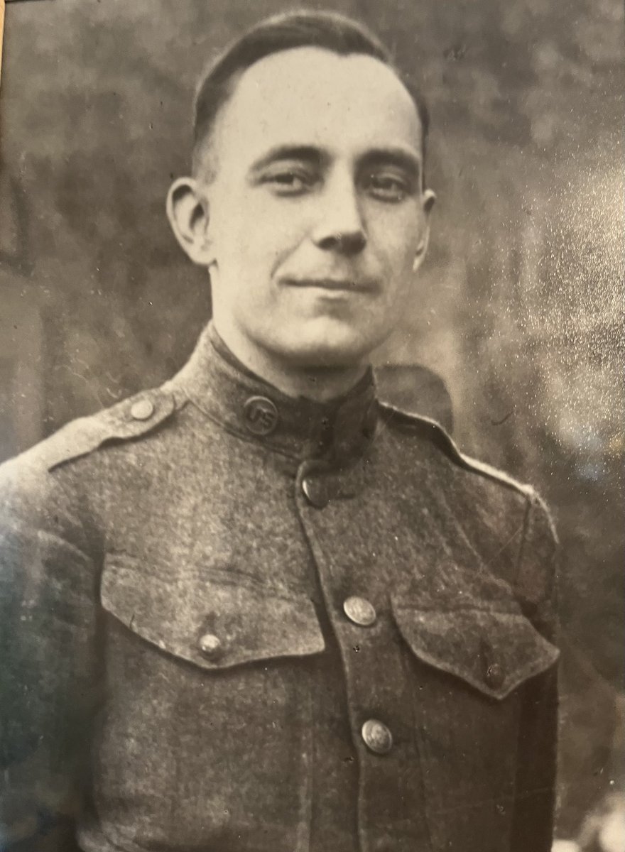 Every last man in my family has the twinkle and smile of my great granddad. That’s our look. 
Apparently while on leave in N. Ireland during the occupation of Germany he randomly encountered an uncle he’d never met, but instantly recognized him for who he must be. The look.