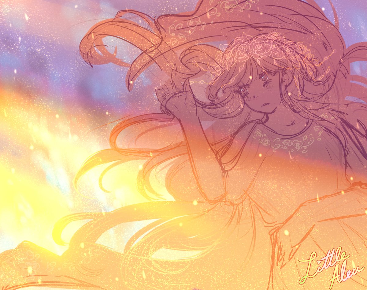 LittleAleu's tweet image. Something I originally drew for Irislunar&apos;s (IG) contest but didn&apos;t finish in time cause I was traveling. I have the colored version I did in a rush but personally adore the uncolored version 💖
Blessings ~ Aleu