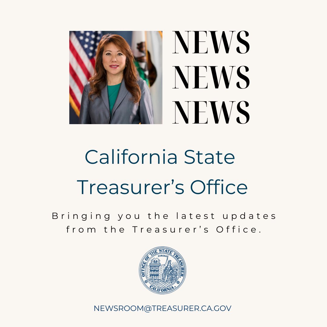 CalTreasurer's tweet image. State Treasurer @fionama Announces Results of $1.737 Billion Bond Sale for California State University. Read more here: treasurer.ca.gov/news/releases/…