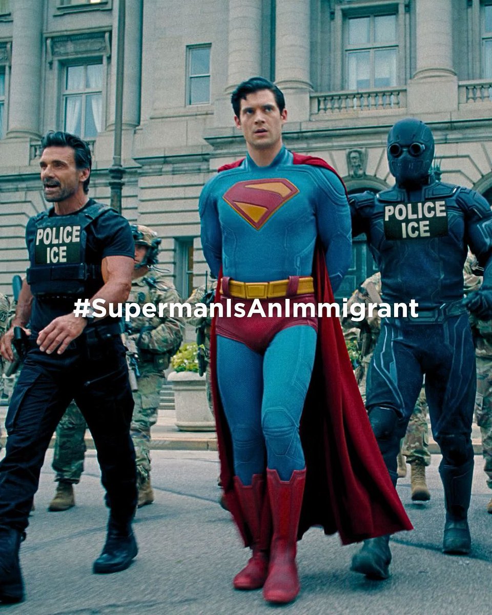 joseiswriting's tweet photo. #SupermanIsAnImmigrant 

They say Superman shouldn’t be political — but he always has been.

Read the full story in @THR 

https://t.co/sVbSae0fUN https://t.co/7YRFOvrL7U