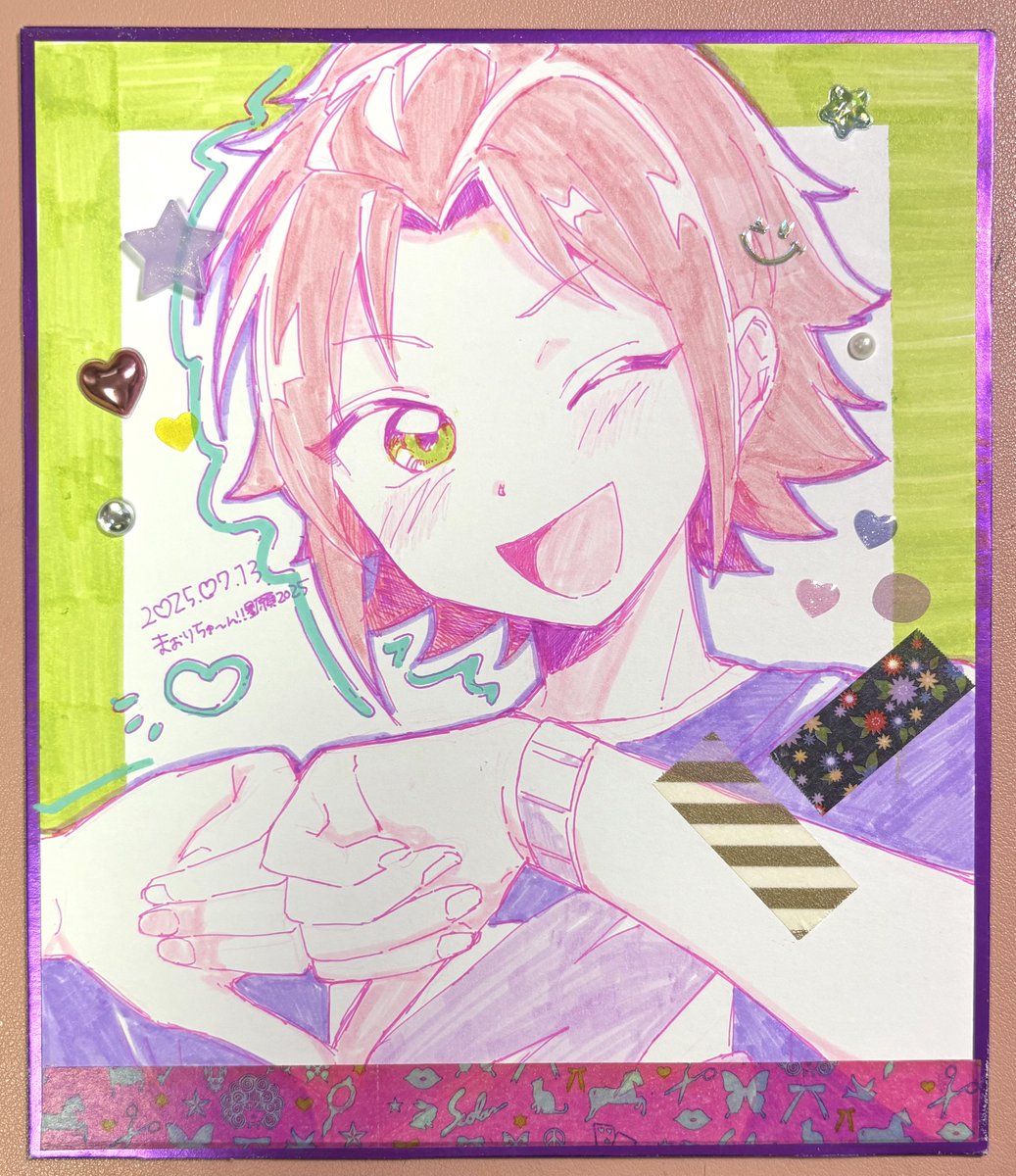 wasabicham's tweet image. まおりちゅ~ん!!にて頒布した色紙の全体はこんな感じでした!
あまり数が用意できずすみませんでした……次はもう少し良い方法考えたいです