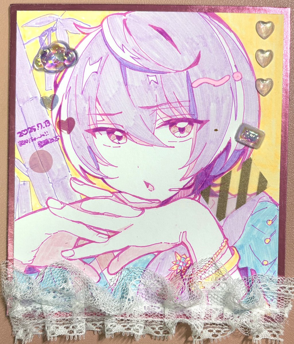 wasabicham's tweet image. まおりちゅ~ん!!にて頒布した色紙の全体はこんな感じでした!
あまり数が用意できずすみませんでした……次はもう少し良い方法考えたいです