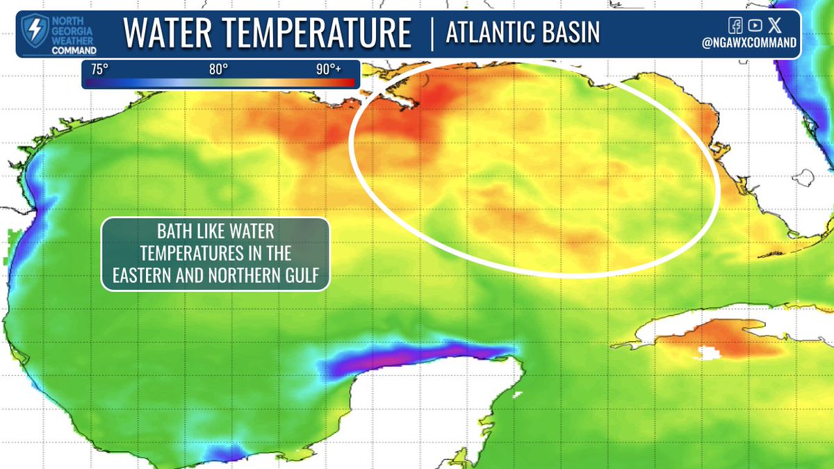 NGAWXCommand's tweet image. TROPICAL CHECK:
A check on the tropics with a system to watch in the Atlantic that is expected to move into the Gulf. My thoughts so far here: facebook.com/NorthGAWXComma… More info for #Georgia later in the week #HurricaneSeason2025 #gawx