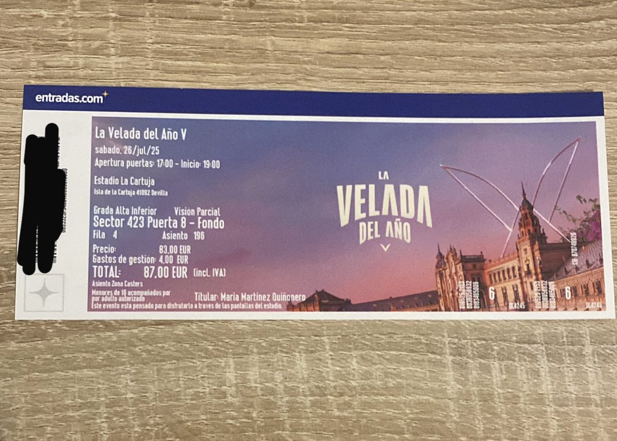 maariiamartnezz's tweet photo. Vendo entradas para la Velada del Año V https://t.co/CqbUoX1G8V