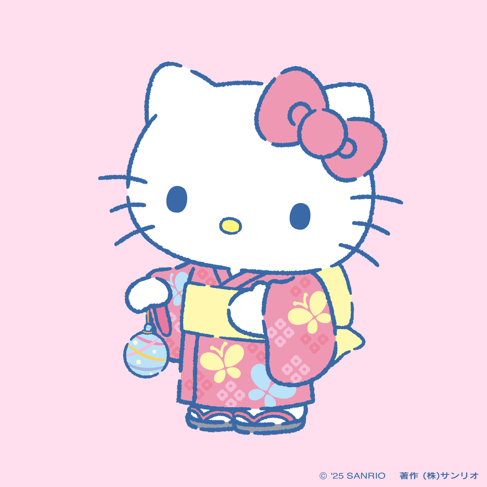 ハローキティ♡青♡浴衣♡未着用 ハローキティ♡青♡浴衣♡未着用
