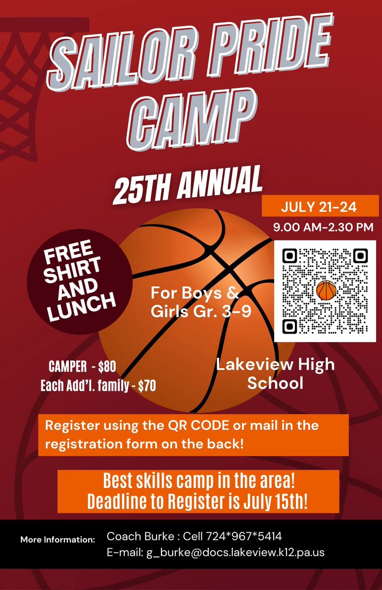 Last chance to sign up for the BEST camp in the county!!  25th SPC anniversary and rolling better than ever!!  6 different school districts will be represented with over 80 campers!!!  docs.google.com/forms/d/e/1FAI…