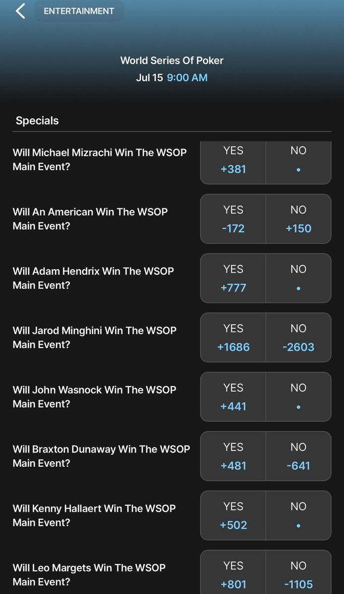 Main Event props now up on <a href="/novig_app/">NovigFan#1</a> .

Novig is a sweepstakes app, not available in Nevada, but available in like 45 states.

Want hendrix at +1000? Put it out there, see if you get a match!
