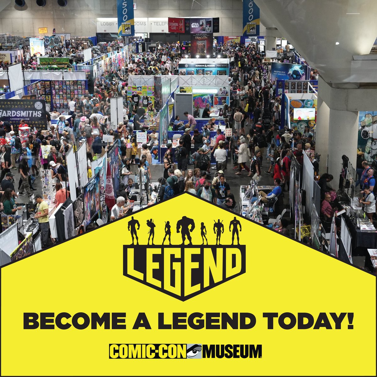 ComicConMuseum's tweet image. Leave FOMO behind - you can still purchase a #SDCC2025 badge! 🦸 Become a Museum Legend-level member to get a four-day Comic-Con pass, along with unlimited Museum access for a year, exclusive discounts and exhibition previews. Sign up today at comic-con.org/museum/join/.