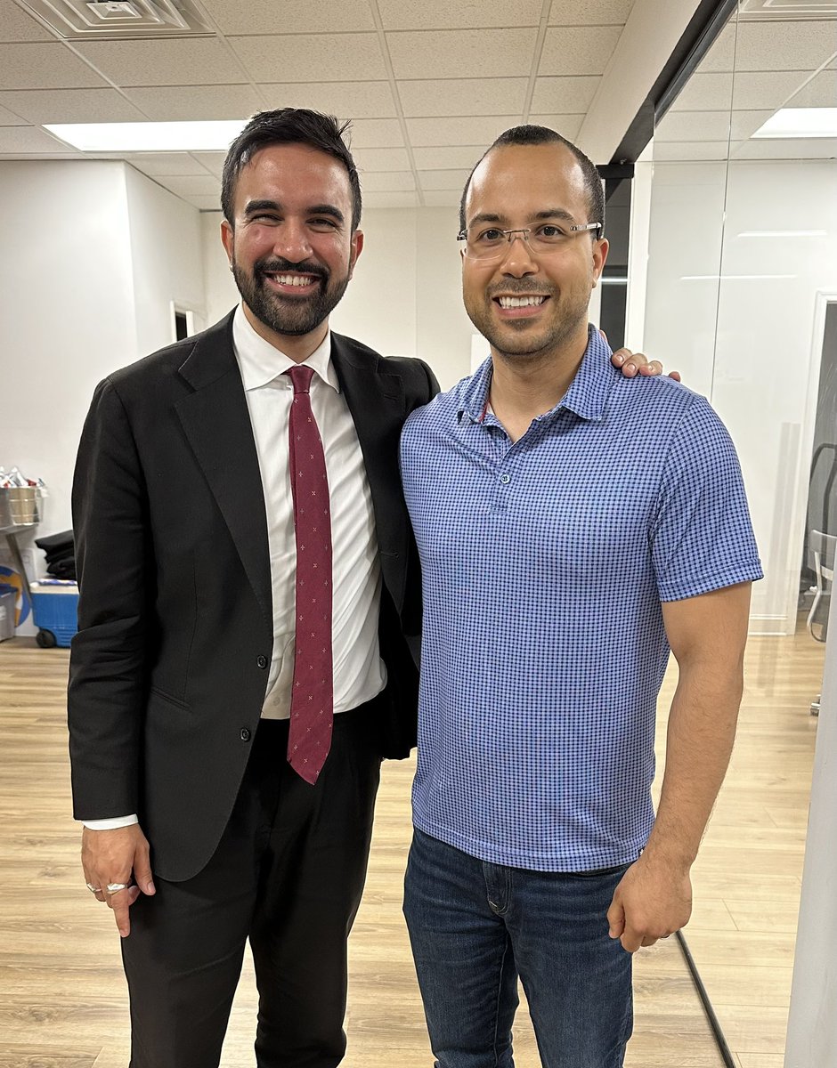 Oswald Feliz (@oswaldfeliz) on Twitter photo Great to chat with <a href="/ZohranKMamdani/">Zohran Kwame Mamdani</a> about a New York City that works for everyone. Great to chat with <a href="/ZohranKMamdani/">Zohran Kwame Mamdani</a> about a New York City that works for everyone.