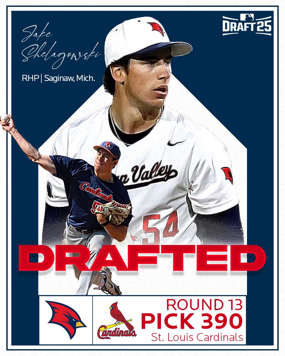 SVSU Baseball (@svsubaseball) on Twitter photo Congratulations Jake! The Cardinal 🔥 thrower stays in the Midwest after getting drafted by <a href="/Cardinals/">St. Louis Cardinals</a> today.
“Shelly” is the 5th draft pick overall at SVSU and the highest pick in program history! Congratulations Jake! The Cardinal 🔥 thrower stays in the Midwest after getting drafted by <a href="/Cardinals/">St. Louis Cardinals</a> today.
“Shelly” is the 5th draft pick overall at SVSU and the highest pick in program history!