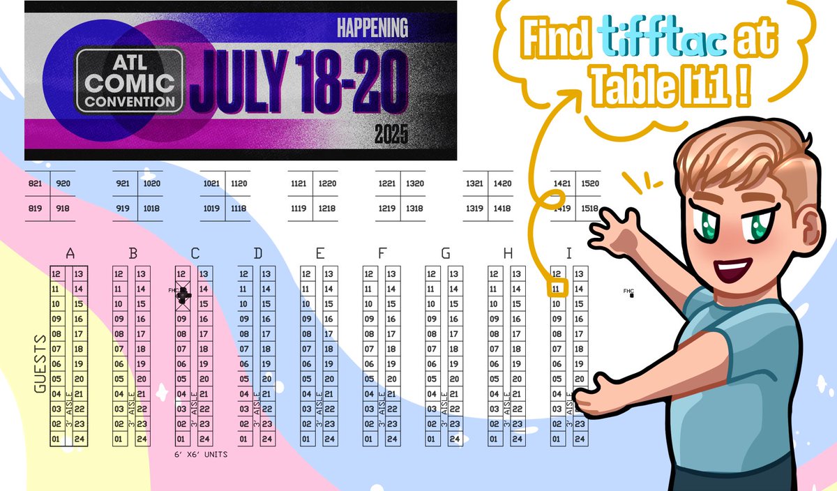 tifftac_'s tweet image. ATL Comic Con is almost here! Come stop by and say hi!! I'll be at table I11, for easy remembering! π