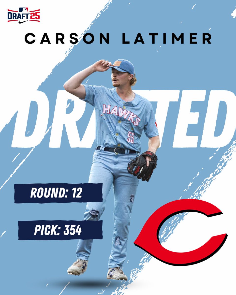 Edmonton Riverhawks (@edmriverhawks) on Twitter photo Riverhawks pitcher Carson Latimer has been drafted by the <a href="/Reds/">Cincinnati Reds</a> in the 12th round of the #MLBDraft!
He posted a 0.85 ERA this summer and lit up the radar gun with a 99.2 MPH fastball, believed to be the fastest in WCL history!
Congrats, Carson 🤝
🔗 riverhawksbaseball.com/news/mlbdraft-… Riverhawks pitcher Carson Latimer has been drafted by the <a href="/Reds/">Cincinnati Reds</a> in the 12th round of the #MLBDraft!
He posted a 0.85 ERA this summer and lit up the radar gun with a 99.2 MPH fastball, believed to be the fastest in WCL history!
Congrats, Carson 🤝
🔗 riverhawksbaseball.com/news/mlbdraft-…