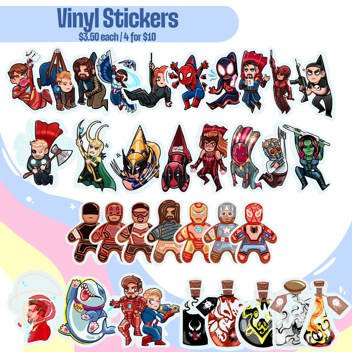 tifftac_'s tweet image. Here's some of my catalog for Atlanta Comic Con! Be sure to stop by and say hi!