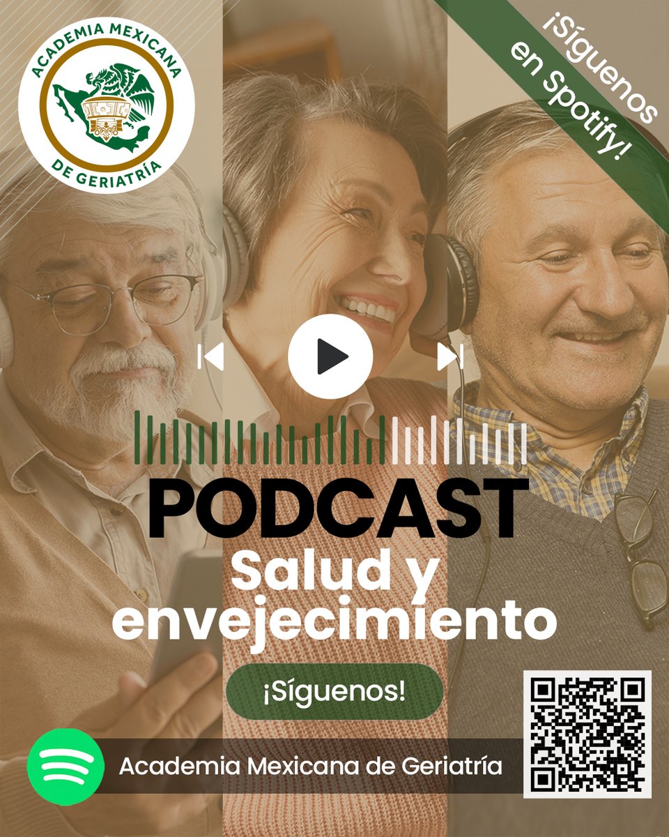 Academia Mexicana de Geriatría AC (@amgeriatriaac) on Twitter photo Podcast "Salud y Envejecimiento" en Spotify. Mantente al día con lo último en medicina geriátrica. ¡escúchalo donde quieras, cuando quieras!
¡Síguenos y no te pierdas ningún episodio! 👉 open.spotify.com/show/06cI2DCgm… Podcast "Salud y Envejecimiento" en Spotify. Mantente al día con lo último en medicina geriátrica. ¡escúchalo donde quieras, cuando quieras!
¡Síguenos y no te pierdas ningún episodio! 👉 open.spotify.com/show/06cI2DCgm…