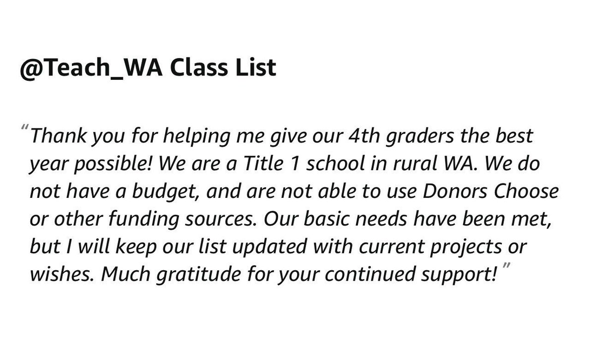 Teach_WA's tweet image. Thank you for the help & support! β¨
#ClearTheList: amzn.to/2KHTOKB