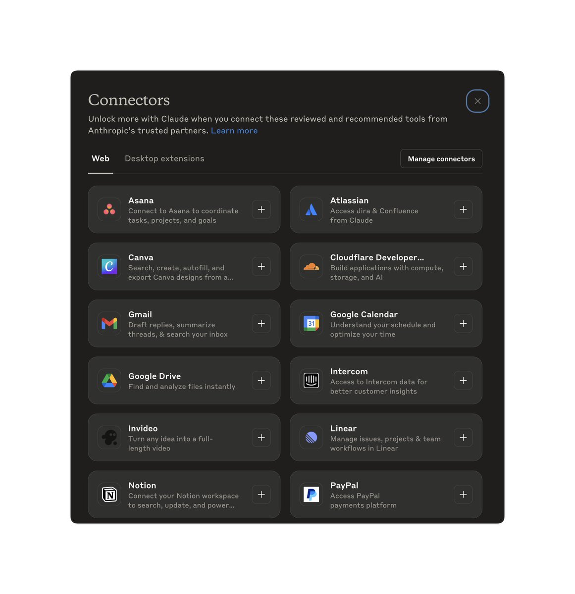 amirmxt's tweet image. might have missed this but looks like
mcps → connectors in claude now
super simple way to just connect to your apps and not deal with mcp setup and config