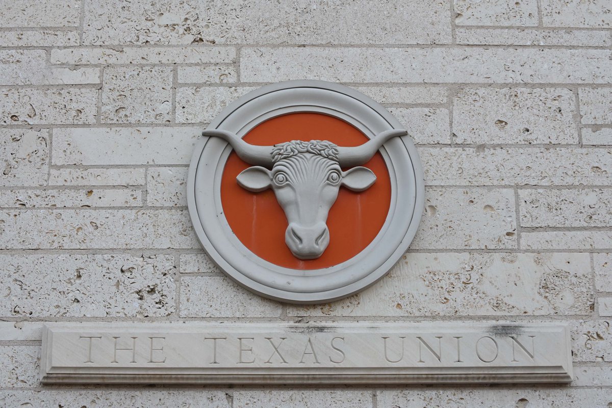 UTAustin's tweet image. Can you name where on campus you'd spot this Bevo before getting to the fourth picture?