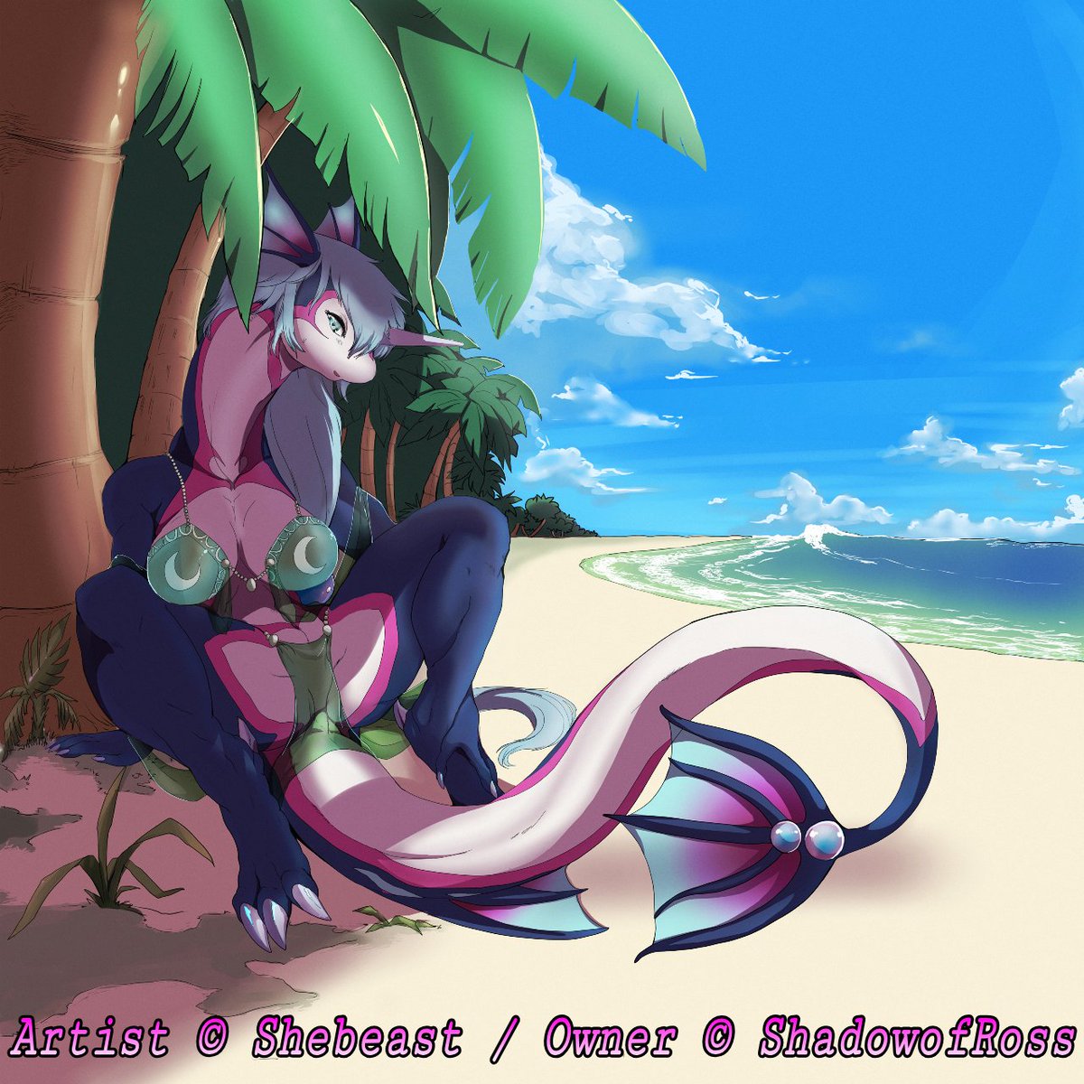 Just an old pic of my OC Sona I had done back in early 2010s. Lunamaria just chilling on a beach paradise. Credits listed in pic. Please do not repost or claim it as your own. Appreciate the artist's work on this