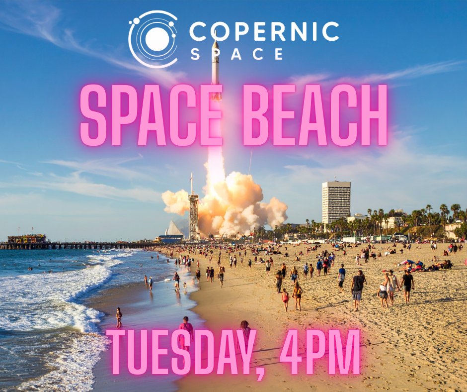 CopernicSpace's tweet image. Copernic Space and @LadyRocketSpace are joining and supporting @WeAreLATech with our Space Beach community tomorrow in Santa Monica!
Join us for a beach walk with fellow LA tech innovators. Good vibes, great convos, and cosmic ideas.
📍 Meet at 4PM outside Michael’s on 3rd St,…
