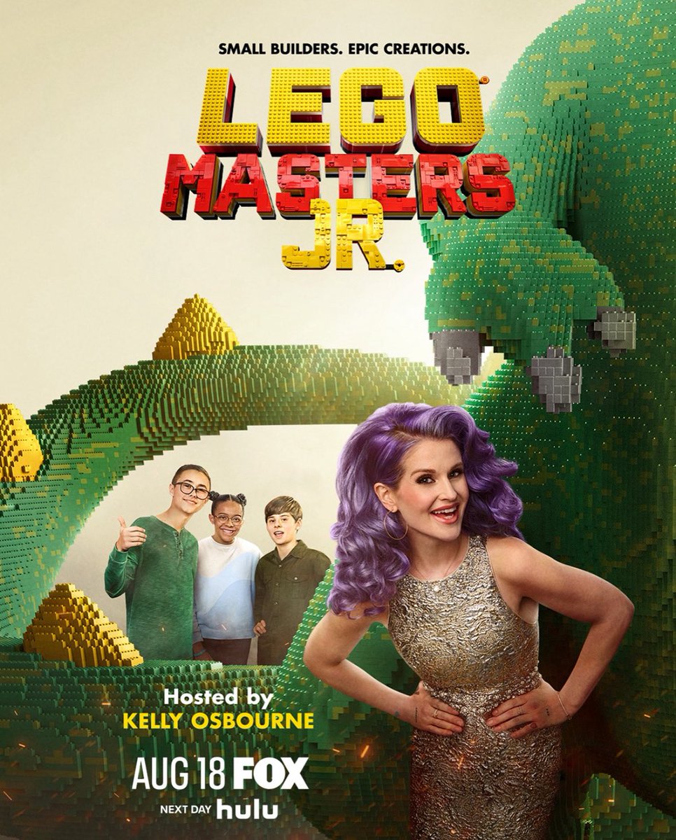TheOsbournesTV's tweet image. . @LEGOMastersFOX Jr, hosted by @KellyOsbourne, premieres Mon, Aug 18 on @FOXtv
🚨 The LEGO Masters fun continues all summer long with an all-new SPECIAL EVENT SERIES! 🤩☀️