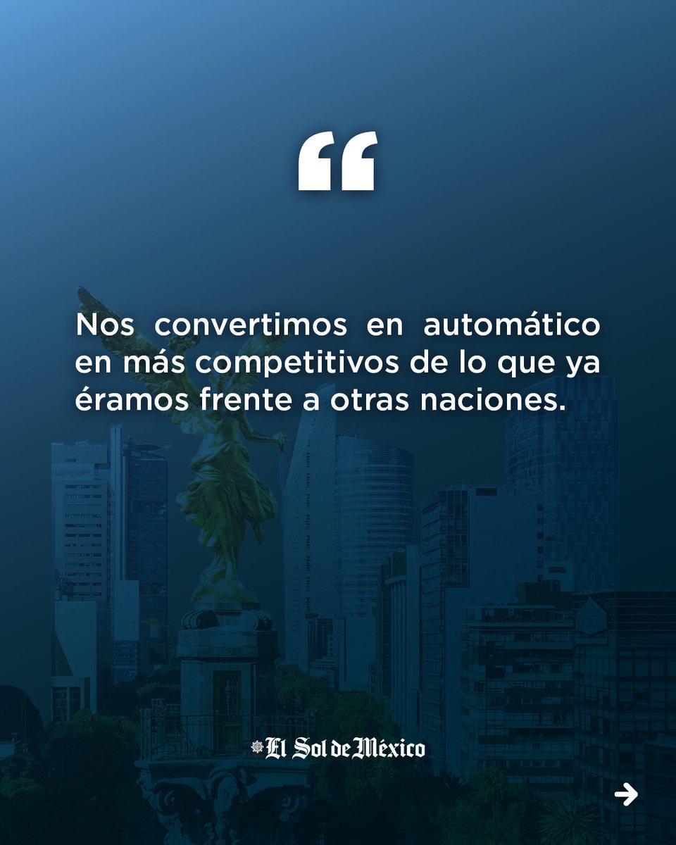 “Nearshoring es una gran oportunidad oportunidad para la Ciudad de México.”

Te comparto 3 frases mías, en mi entrevista con <a href="/elsolde_mexico/">El Sol de México</a> .

#SinDejarANadieAtrás #ElSolDeMéxico #Entrevista
 
Link de mi entrevista👇👇👇

oem.com.mx/elsoldemexico/…
