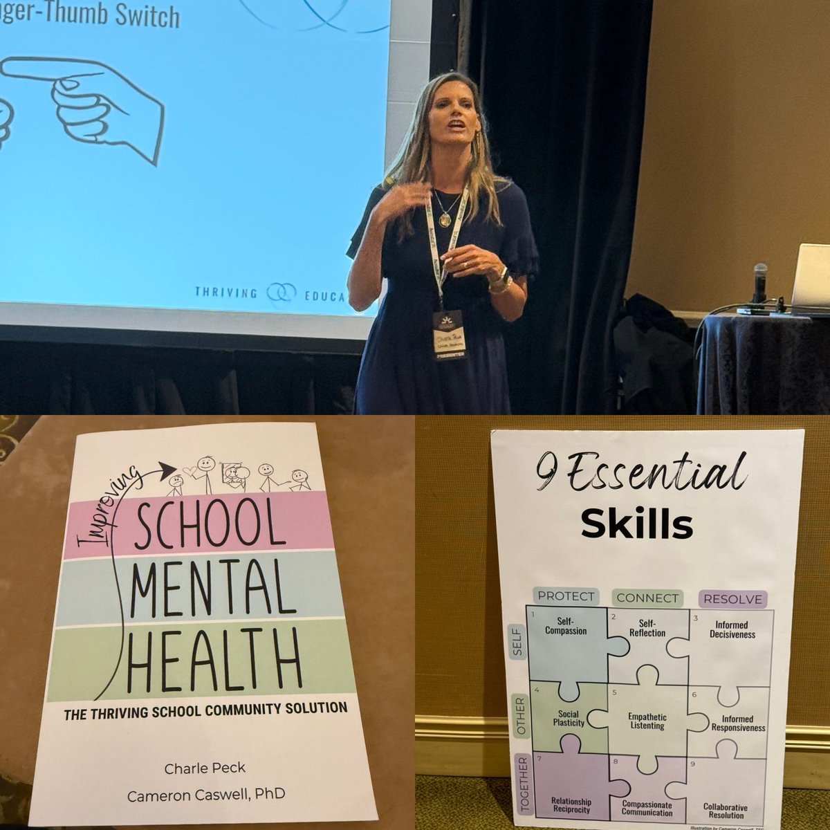 SherlynBratcher's tweet image. Fantastic first day at #InnovativeSchoolsSummit &amp;amp; I got two new (free) books - making my mental health heart happy!  Got tools for sensory, movement breaks, and behavior from @JessicaSinarski. Strategies for school mh for staff/Ss in crisis from @CharlePeck. Love this conf!