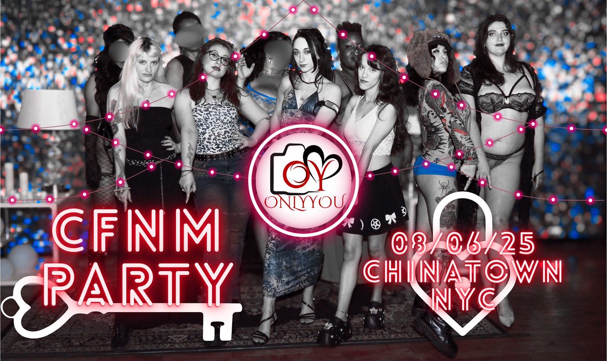 The next OnlyYou party is going to be a CFNM party! 

3 Femdom hosts <a href="/lettylechery/">~Lady Letty Lechery~SoFla Jul 26th-28th</a> Bella Divine &amp; <a href="/Museofsadism/">Goddess Ashley - NYC DOMINATRIX 🖤</a> will be free** to play with AND will host a Filming Sub Auction at 8pm which also ignores p4p rules.

For more information &amp; to RSVP go to our website linked in bio!